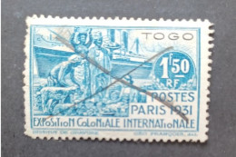 COLONIE FRANCE TOGO 1937 EXPOSITION INTERNATIONALE DE PARIS CAT YVERT N 170 - Gebraucht