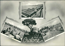 CROTONE - SALUTI / VEDUTINE - EDIZIONE MUOIO & CLAUSI - SPEDITA - 1950s (16354) - Crotone