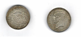 Belgie 20 Frank Francs & 4 Belgas Albert Koning Der Belgen Roi Des Belges Zilver Silver Argent Ag Belgium - 20 Francs & 4 Belgas