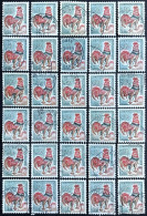 1962 - Y&T : N° 1331A - 30 C. Coq De Decaris - 30 Timbres Oblitérés - 1962-1965 Hahn (Decaris)