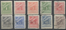 Grèce - Griechenland - Greece Taxe 1913-24 Y&T N°T65 à 73 - Michel N°P65 à 73 (o) - Chiffre - Used Stamps