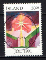 ISLANDA - 1991 - NATALE - CHRISTMAS - STELLA DI NATALE - USATO - Gebraucht