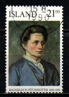 ISLANDA - 1990 - PERSONALITA' ISLANDESI: R. PETUSDOTTIR - USATO - Used Stamps