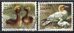 ISLANDA - 1991 - FAUNA LOCALE: PODICEPS AURITUS E SULA BASSANA - USATI - Used Stamps