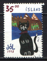 ISLANDA - 1998 - NATALE - DISEGNI DI BAMBINI GATTO DI NATALE - USATO - Gebraucht