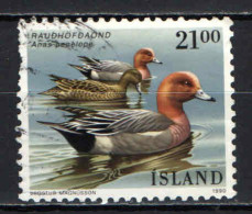ISLANDA - 1990 - FAUNA LOCALE: ANAS PENELOPE - USATO - Oblitérés