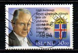 ISLANDA - 1994 - GISLI SVEINSSON - POLITICO - USATO - Used Stamps