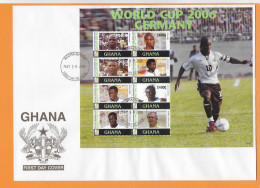 GHANA 2006 - FDC # MiNr. 3839-3854 = 2x Kleinbogen "FIFA-Fußball-WM In Deutschland - Nationalmannschaft" - 2006 – Germany