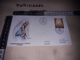 HB10008 FDC PORTOGALLO TIMBRO ANNULLO PELLEGRINAGGIO PAPA PAOLO VI A FATIMA - FDC