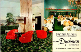 Minnesota Minneapolis Hotel Dyckman Lobby And Chateau De Paris French Restaurant 1959 - Minneapolis