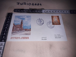 HB10014 FDC PORTOGALLO TIMBRO ANNULLO PELLEGRINAGGIO PAPA PAOLO VI A FATIMA - FDC