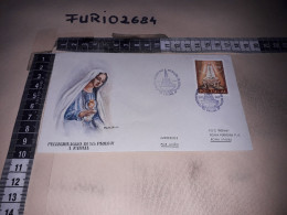 HB10016 FDC PORTOGALLO TIMBRO ANNULLO PELLEGRINAGGIO PAPA PAOLO VI A FATIMA - FDC