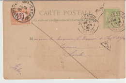 5*-Tassate-Segnatasse-Tassata Da Estero: Francia X L' Italia: Catania-1900-Bella Cartolina Souvenir De Paris - Portomarken