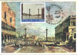 ITALIE - CARTE MAXIMUM - Yvert N° 1136 - VUE De La PLACE ST-MARC INONDEE - Cartas Máxima