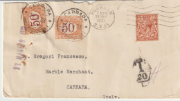 14*-Tassate-Segnatasse-Tassata Da Estero:Regno Unito X L' Italia: Carrara-1933 - Postage Due