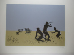 Tableau - Lithographie Banksy (1974 - ) , D’après , Trolley Hunters - Lithografieën