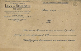 1920 PHOTO PHOTOGRAPHIE STUDIO ART Etablissements Levy Et Neurdein Paris Carte Publictaire TRES RARE V.HISTORIQUE - 1900 – 1949