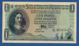 SOUTH AFRICA - P. 93d  – 1 Pound / Pond 18/04/1950 AUNC, S/n B/50 875135 - South Africa