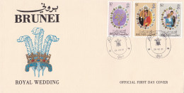 Brunei - 1981 British Royal Wedding Illustrated FDC - Brunei (...-1984)