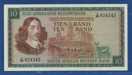 SOUTH AFRICA - P.114b – 10 RAND ND (1966 - 1976) UNC, S/n C/80 824343 Watermark: Springbok - Afrique Du Sud