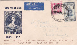 New Zealand - 1955 Airmail Cover Hamilton To UK - Cartas & Documentos