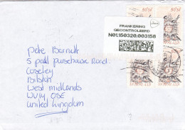 Netherlands - 2015 Cover To UK With Franking Control Label - Covers & Documents