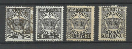 ROMANIA 1932-1947 Taxa De Plata, 4 Stamps, Mint & Used Dienstmarken Duty Tax - Fiscaux