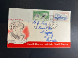 (4 Q 29) New Zealand FDC Cover - Posted To Australia - Children's Camp 1955 - 1957 (+1) - FDC