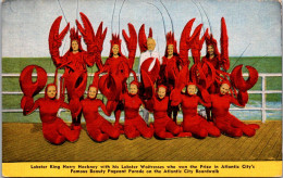 New Jersey Atlantic City Lobster King Larry Hackney With His Lobster Waitresses - Atlantic City