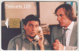 FRANCE - Telephone Et Cinema N.9 - Clavier & Depardieu, Chip:GEM1B (Not Symmetric White/Gold), 120 U, 10/95, Used - 1995