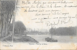 (Thème Navigation-péniche) - Suresnes -  Vue Sur La Seine - Péniches