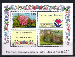 FRANCE / BLOC FEUILLET N° 15 NEUF * * PARC FLORAL DE PARIS SALON DU TIMBRE 1994 - Ungebraucht