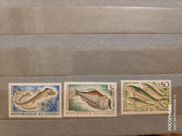 Congo 	Fishes (F6) - Unused Stamps