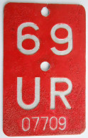 Velonummer Uri UR 69 - Nummerplaten