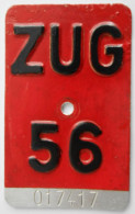 Velonummer Zug ZG 56 - Kennzeichen & Nummernschilder