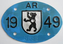 Velonummer Appenzell Ausserrhoden AR 49 - Nummerplaten