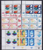 UNO New York [1979] Jahr Ex 4er ( **/mnh ) [01] Mit Emblem - Unused Stamps