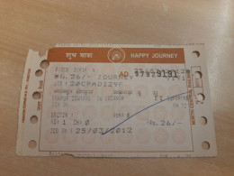 India Old / Vintage - Railway / Train Ticket As Per Scan - World