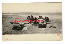 Jolie Carte CPA Un Dejeuner A La Plage Belgisch Congo Belge Natives Indigenes Ethnic Ethnique Congo Litoral - Belgisch-Kongo