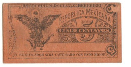 Mexico 5 Centavos 1914 P-S697 Gobierno Provisional De México - Cameroon