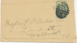 GB 1901, QV ½d Green Very Fine Wrapper With Barred Cancel "E.C / H" (Dubus Type 23, Parmenter HD23 – NEW LATEST USAGE - Covers & Documents