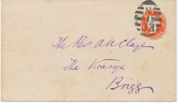 GB 1896, QV ½d Vermilion Very Fine Envelope With Barred Cancel "E.C / 1 / N" (Dubus Type 24, Only Very Few Exist, Rarity - Brieven En Documenten