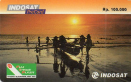 INDONESIA - PREPAID - INDOSAT PRECARD - SUNSET - BOAT - FUJIFILM - Indonésie