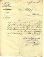1856  TRANSPORT ROULAGE   ENTETE MESSAGERIES DU MIDI & DU COMMERCE TOULOUSE MM. BIMAR GLAIZE Laval Pour Aurillac V.HIST - 1800 – 1899