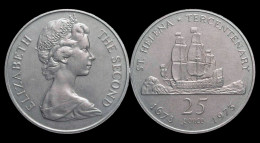 St.Helena 25 Pence 1973- Tercentenary 1673-1973 UNC - Sint-Helena