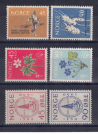 Norwegen 1959 / 1960 - Markenlot Mit Nr. 436 - 441, Postfrisch ** / MNH - Nuovi