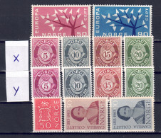 Norwegen 1962 / 1963 - Markenlot Aus Nr. 476 - 486, Postfrisch ** / MNH - Ungebraucht