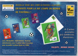 FRANCE / PRET A POSTER / COUPE DUMONDE 1998  N° 3010-CP1 à 3013-CP1 NEUF * * LOT DE 4 CARTES POSTALES - Prêts-à-poster:  Autres (1995-...)