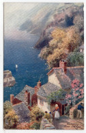 CLOVELLY - Rose Cottage - Artist H.B. Wimbush - Tuck Oilette 7461 - Clovelly