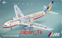 JAPAN Telefonkarte- JAA Airline, Flugzeug -  Siehe Scan - Aviones